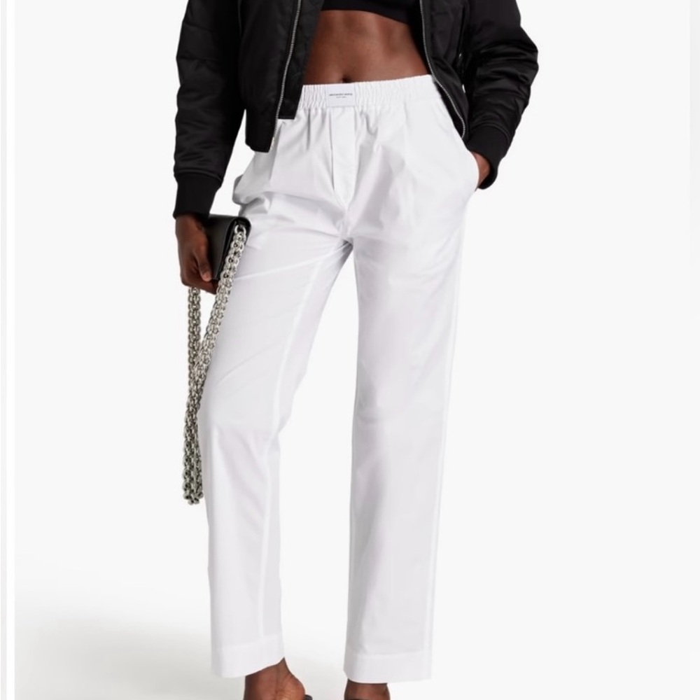 Alexander Wang White Elastic Waist Pants